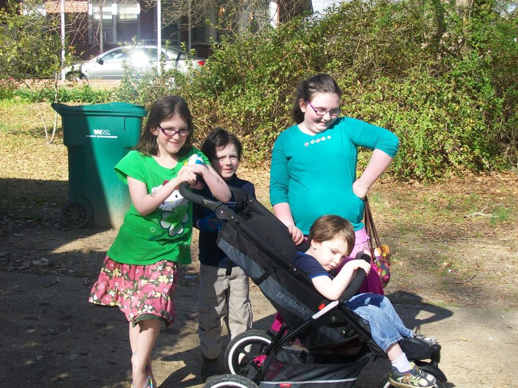 Headed out for our first walk around the neighborhood