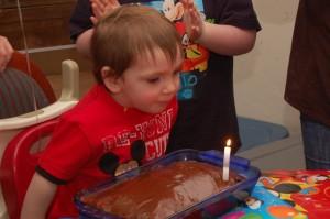 Getting to ready to blow out his #2 candle!