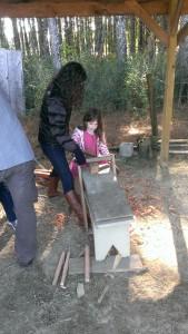 Sophia making chair legs