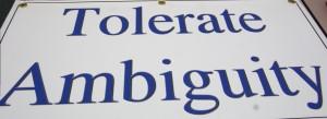 Tolerate Ambiguity