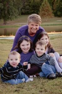 Mom a few years ago with our oldest four. Photo credit: Faith Riley Photography 